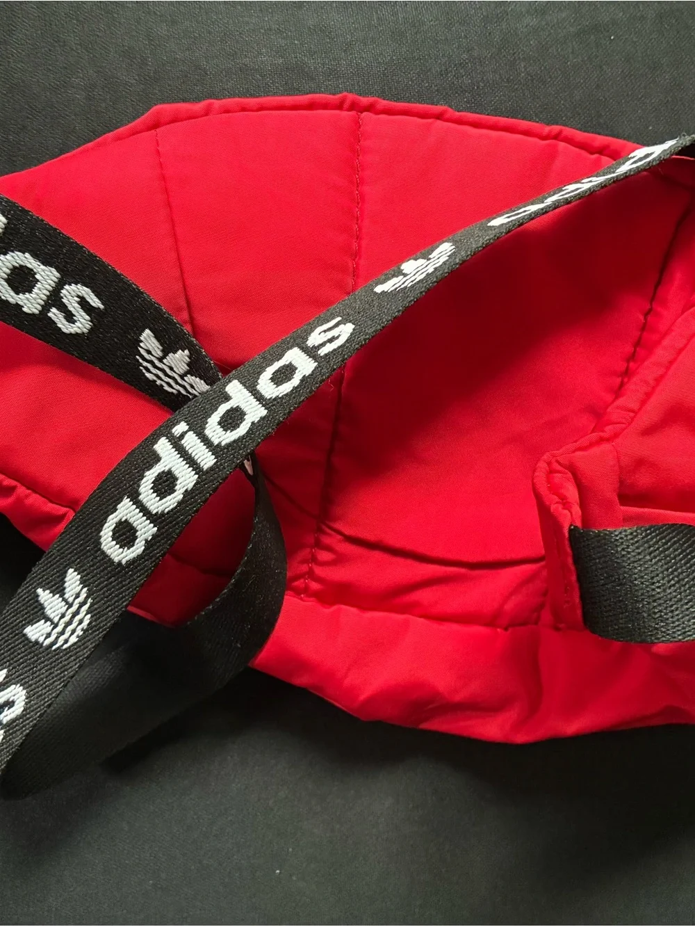 adidas Red Trefoil Waist Bag with Black Accents